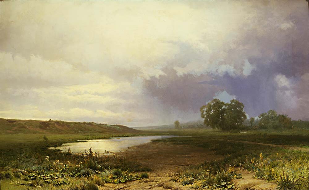 wet meadow by Fedor Vasilyev, 1872, 12x8" (A4) Poster