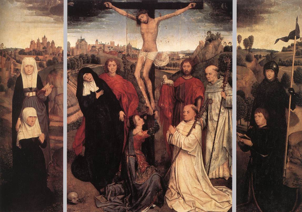 Triptych of Jan Crabbe, vintage artwork by Hans Memling, A3 (16x12") Poster Print