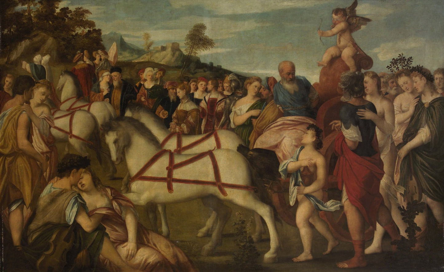 Triumph of Love, vintage artwork by Bonifazio Veronese, A3 (16x12") Poster Print