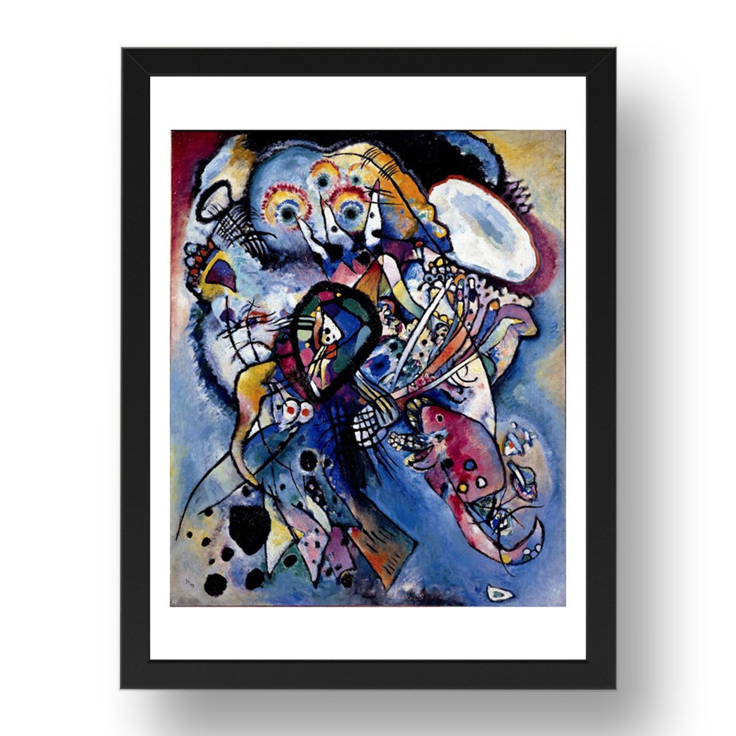 Two Ovals 1919 by Wassily Kandinsky, 17x13" Frame