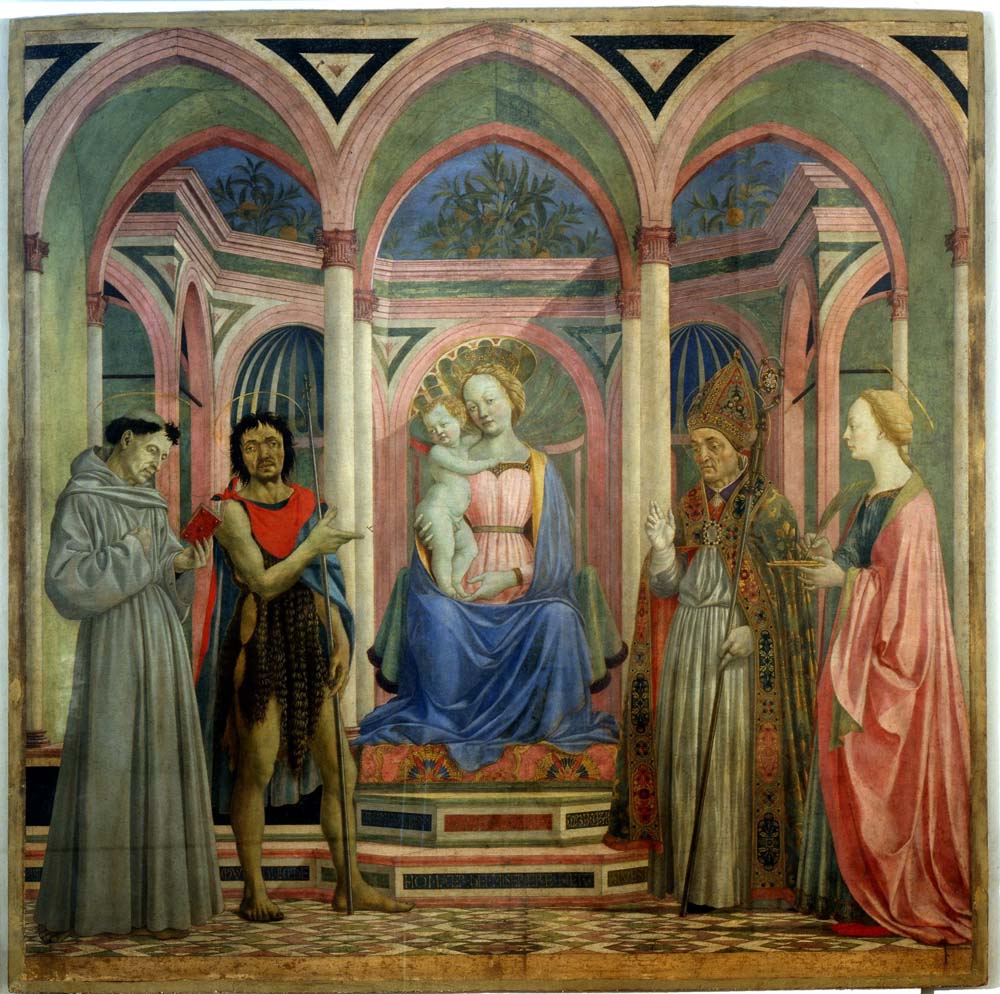 altarpiece of st lucia de magnoli by D. Veneziano, 12x8" (A4) Poster