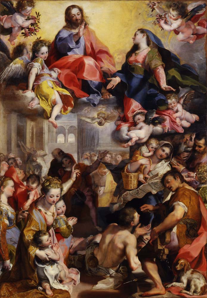 madonna of the people by Federico B. Barocci, 12x8" (A4) Poster