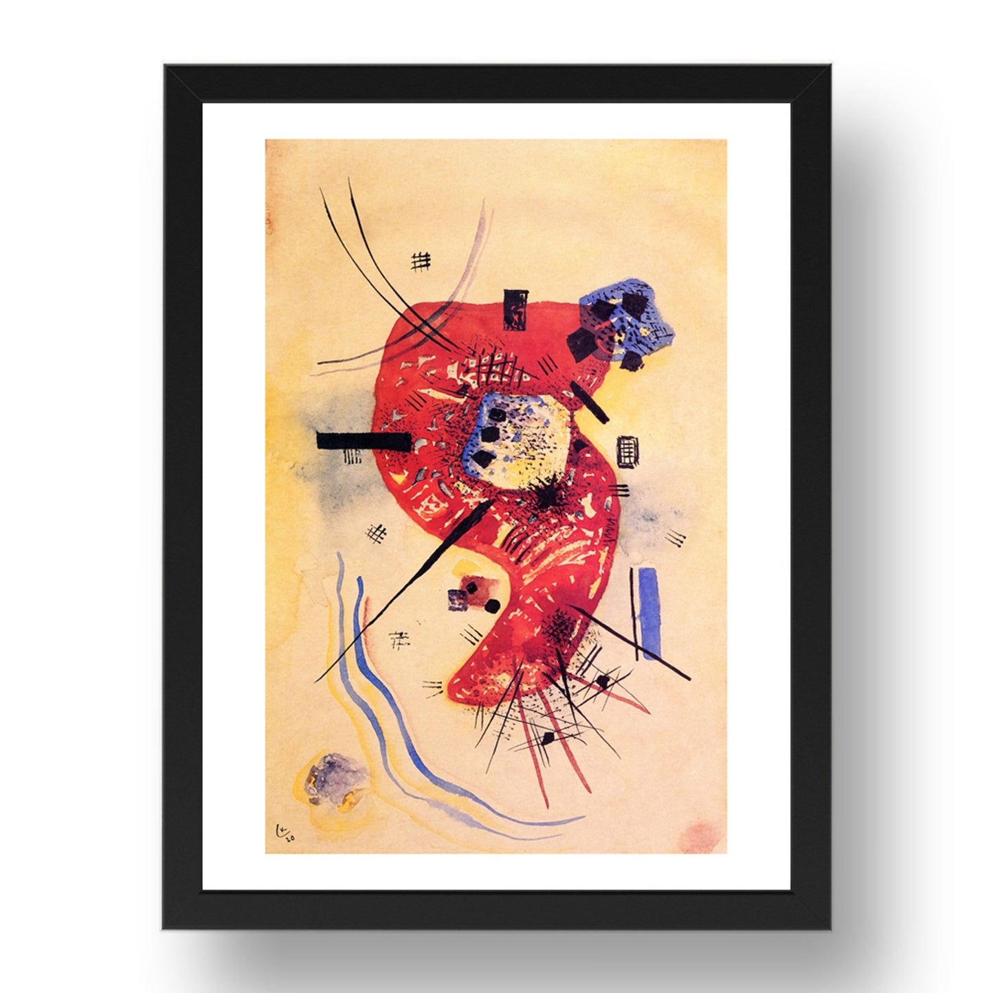 Unitled 1920 by Wassily Kandinsky, 17x13" Frame