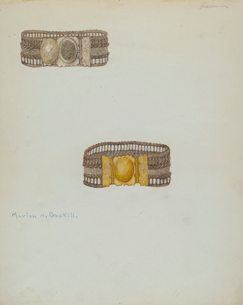 Bracelet by Marion Gaskill (American, active c. 1935), 16X12"(A3)Poster Print