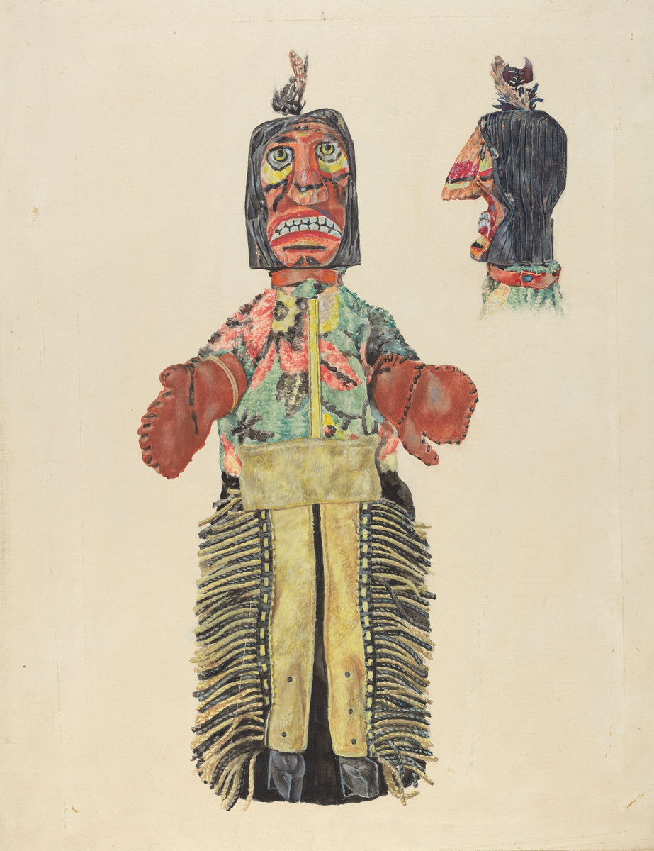 Hand Puppet by David Ramage (American, active c. 1935), 16X12"(A3)Poster Print