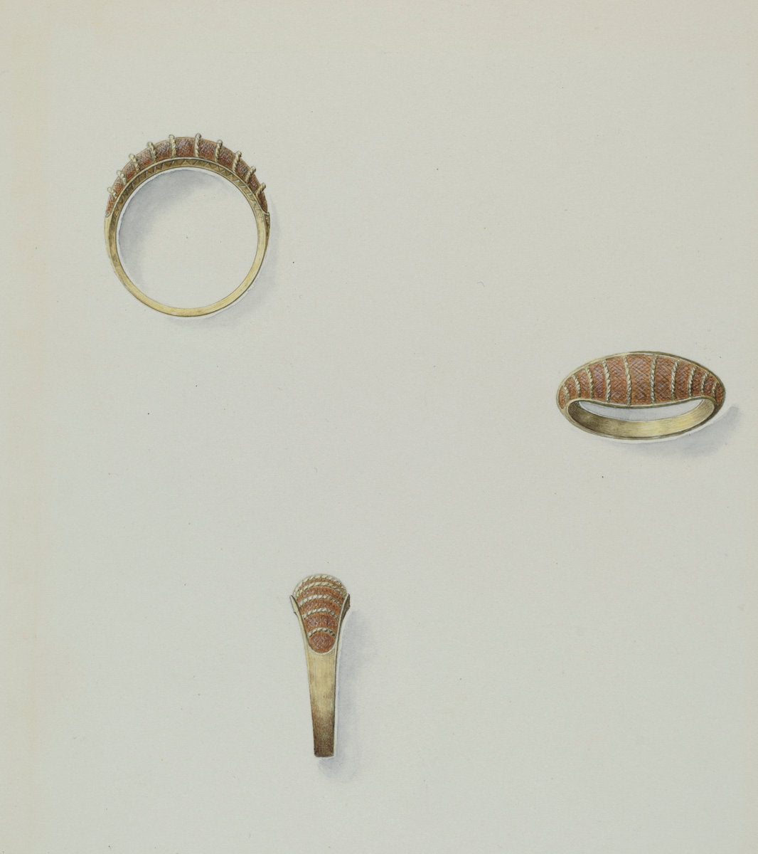 Hair Ring by John H. Tercuzzi (American, active c. 1935), 16X12"(A3)Poster Print