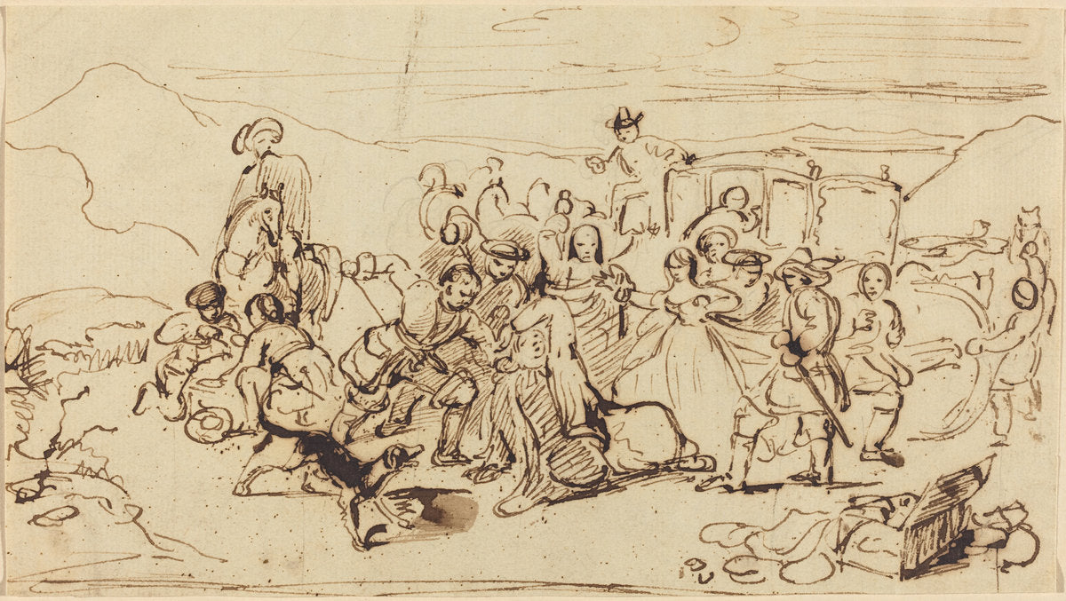 The Murder of Archbishop Sharpe by William Allan (Scottish, 1782 - 1850), 16X12"(A3)Poster Print