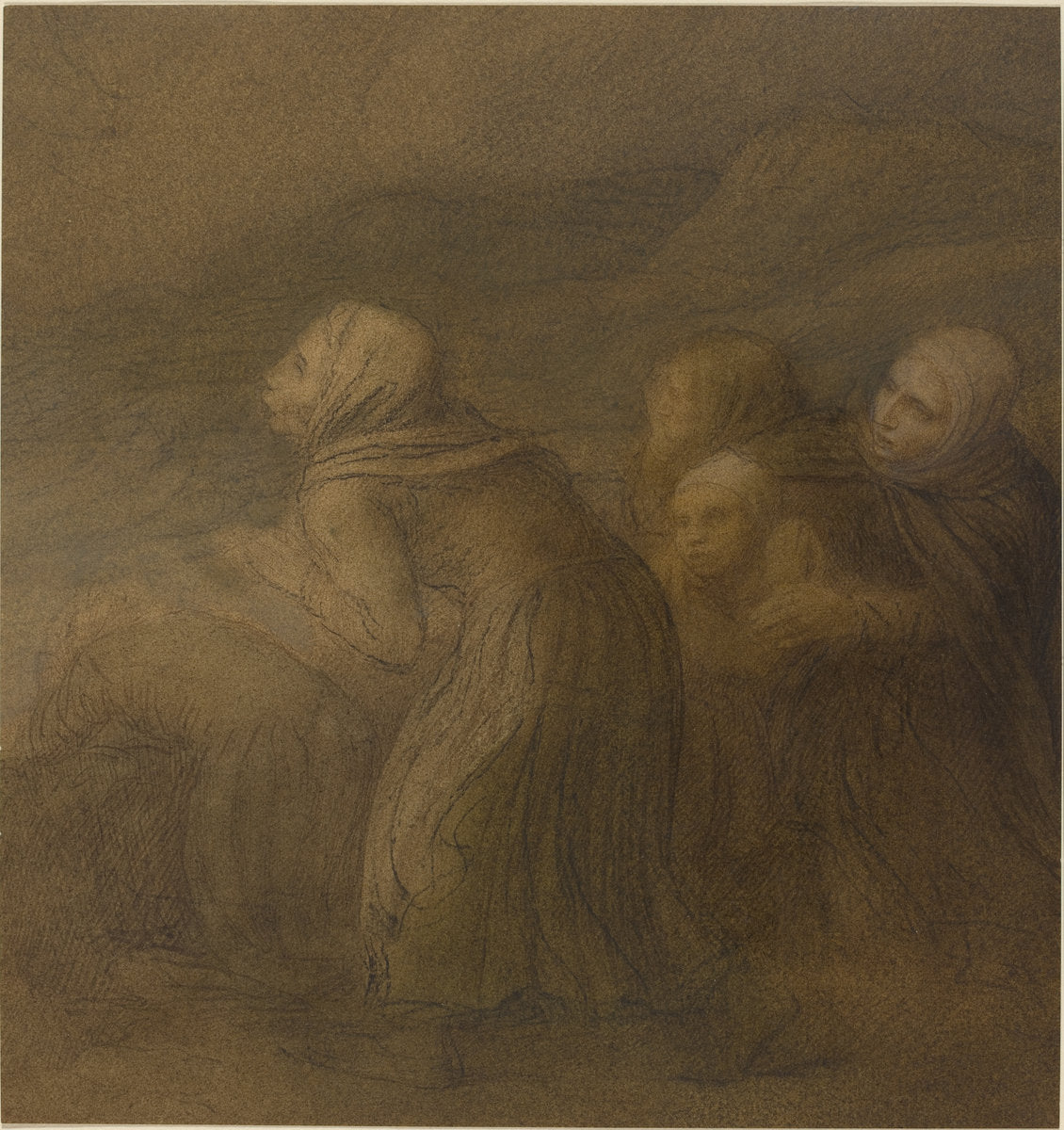 Boat in Trouble by Alphonse Legros (French, 1837 - 1911), 16X12"(A3)Poster Print