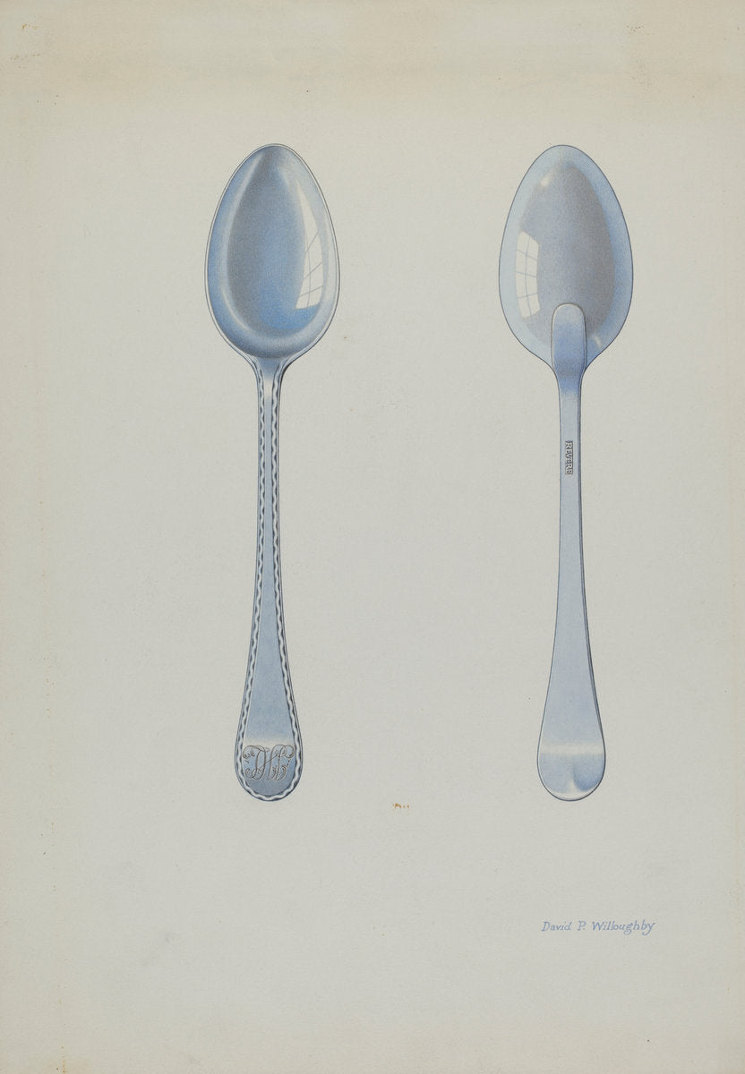 Silver Tablespoon by David P Willoughby (American, active c. 1935), 16X12"(A3)Poster Print