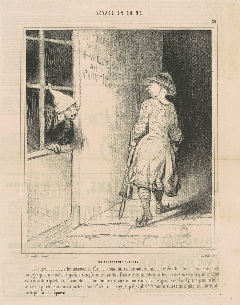 Un coléoptère chinois by Honoré Daumier (French, 1808 - 1879), 16X12"(A3)Poster Print