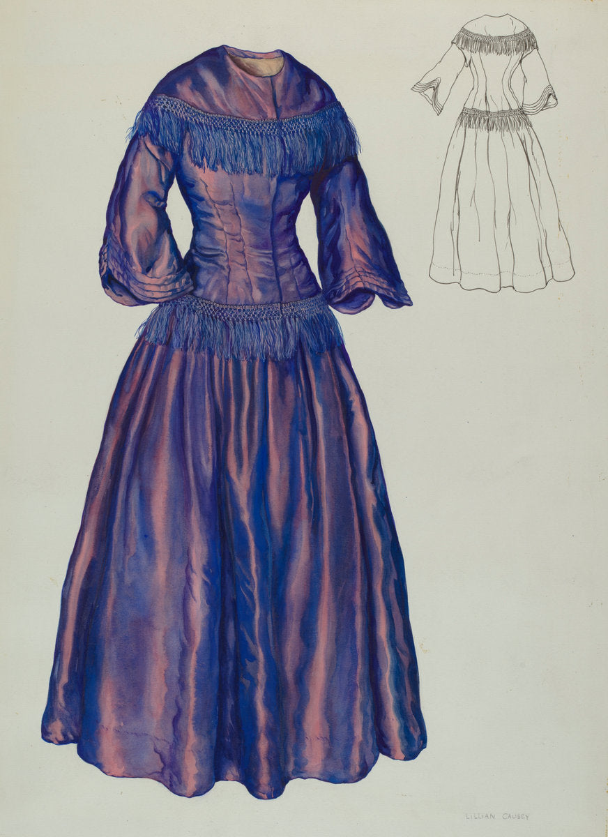 Gown by Lillian Causey (American, active c. 1935), 16X12"(A3)Poster Print