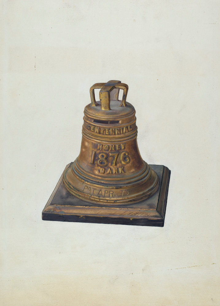 Centennial Bank - 1876 by Alf Bruseth (American, active c. 1935), 16X12"(A3)Poster Print