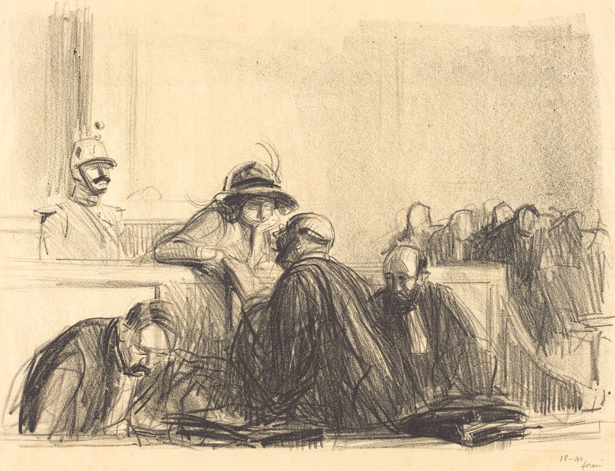 Lawyer Talking to His Client by Jean-Louis Forain (French, 1852 - 1931), 16X12"(A3)Poster Print