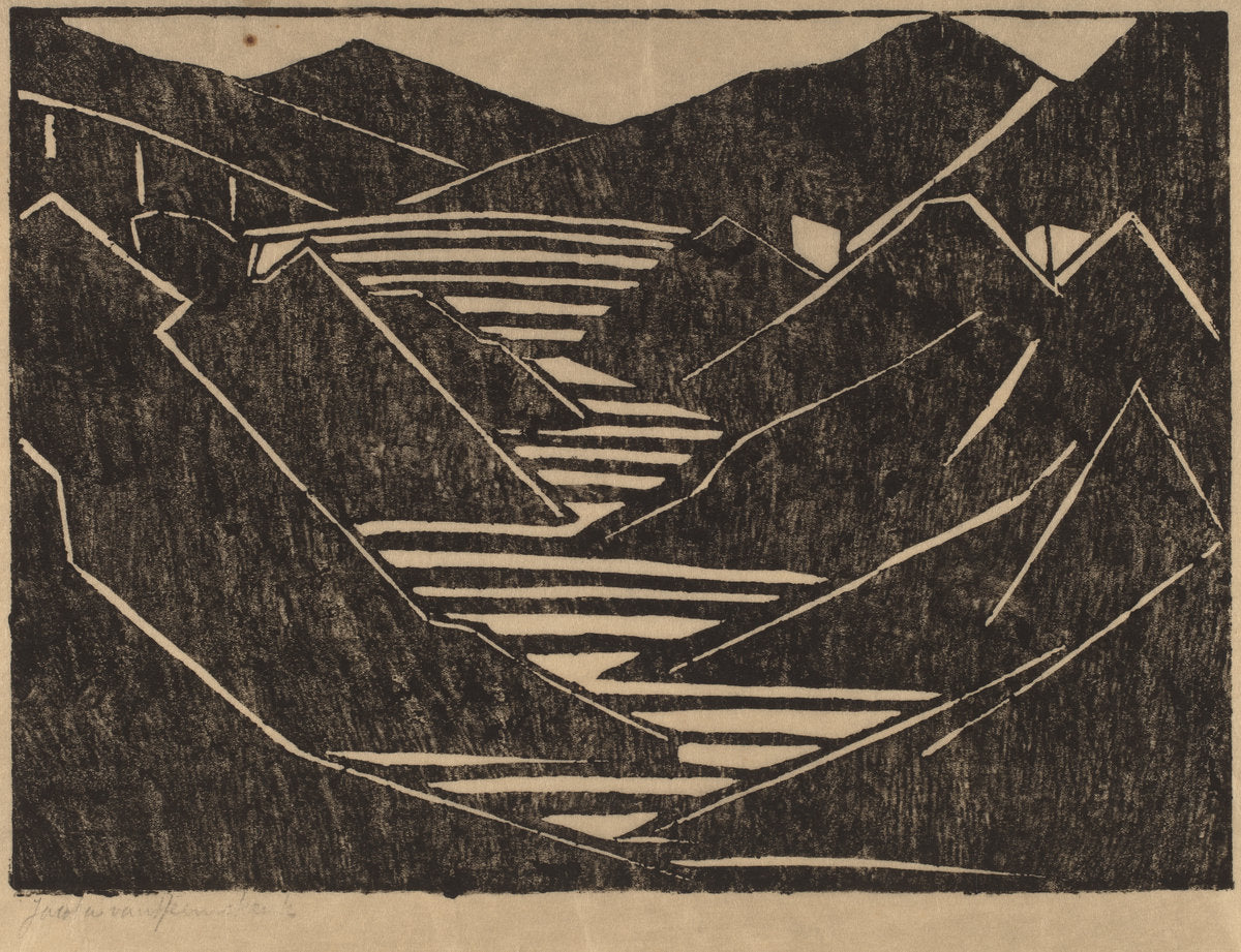 Fjord by Jacoba van Heemskerck van Beest (Dutch, 1876 - 1923), 16X12"(A3)Poster Print
