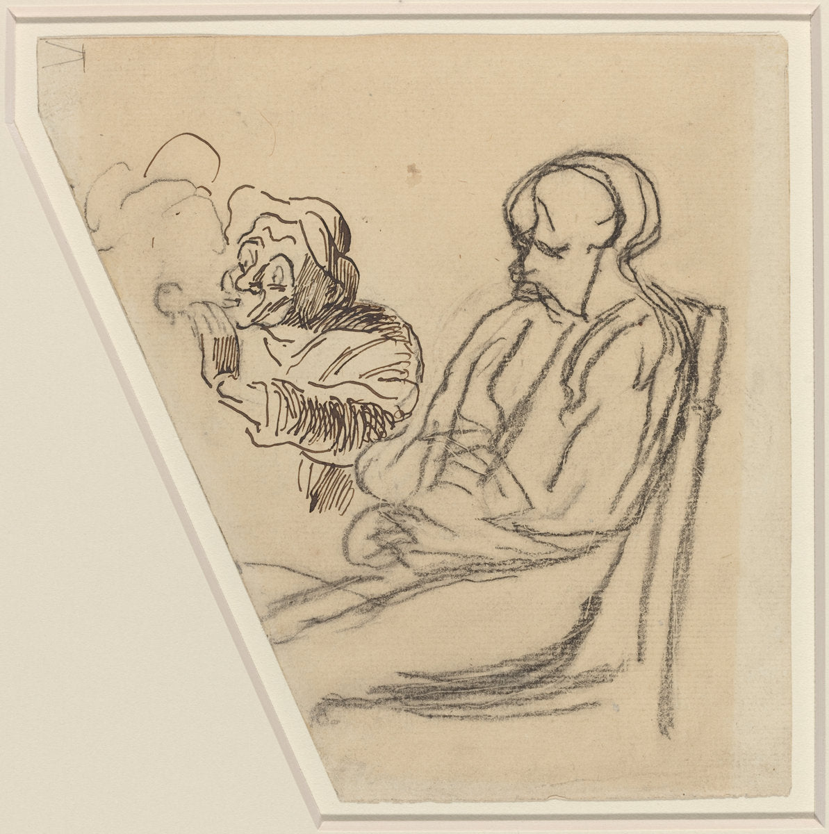 The Smoker by Honoré Daumier (French, 1808 - 1879), 16X12"(A3)Poster Print