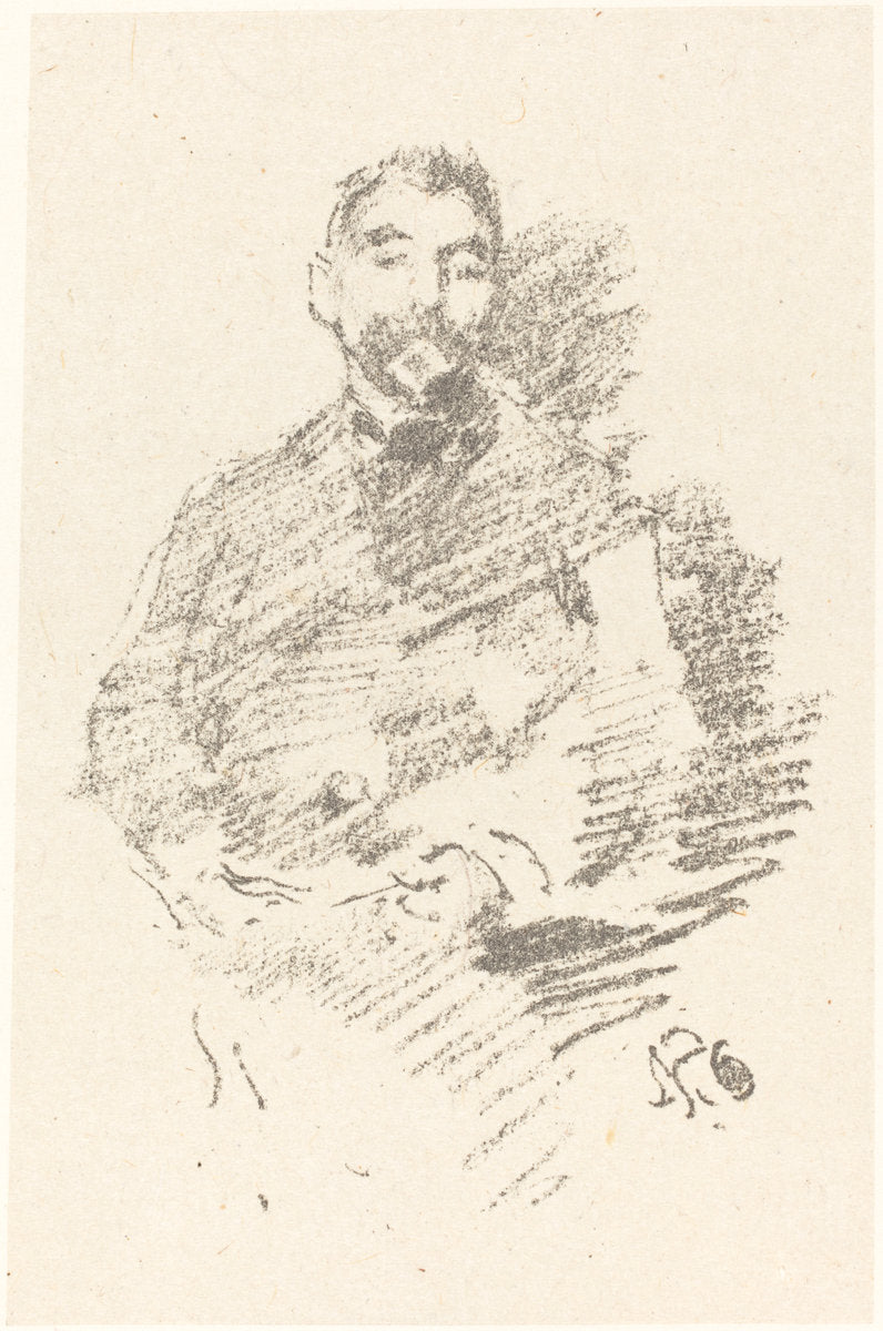 Stéphane Mallarmé by James McNeill Whistler (American, 1834 - 1903), 16X12"(A3)Poster Print