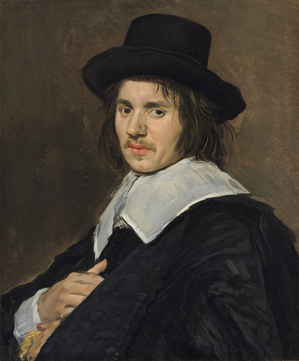 Portrait of a Man by Frans Hals (Dutch, c. 1582/1583 - 1666), 16X12"(A3)Poster Print