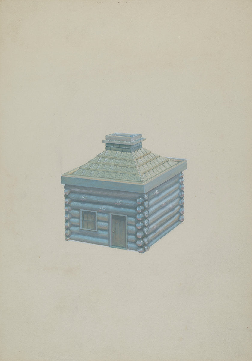 Box (Log Cabin) by Henry Moran (American, active c. 1935), 16X12"(A3)Poster Print