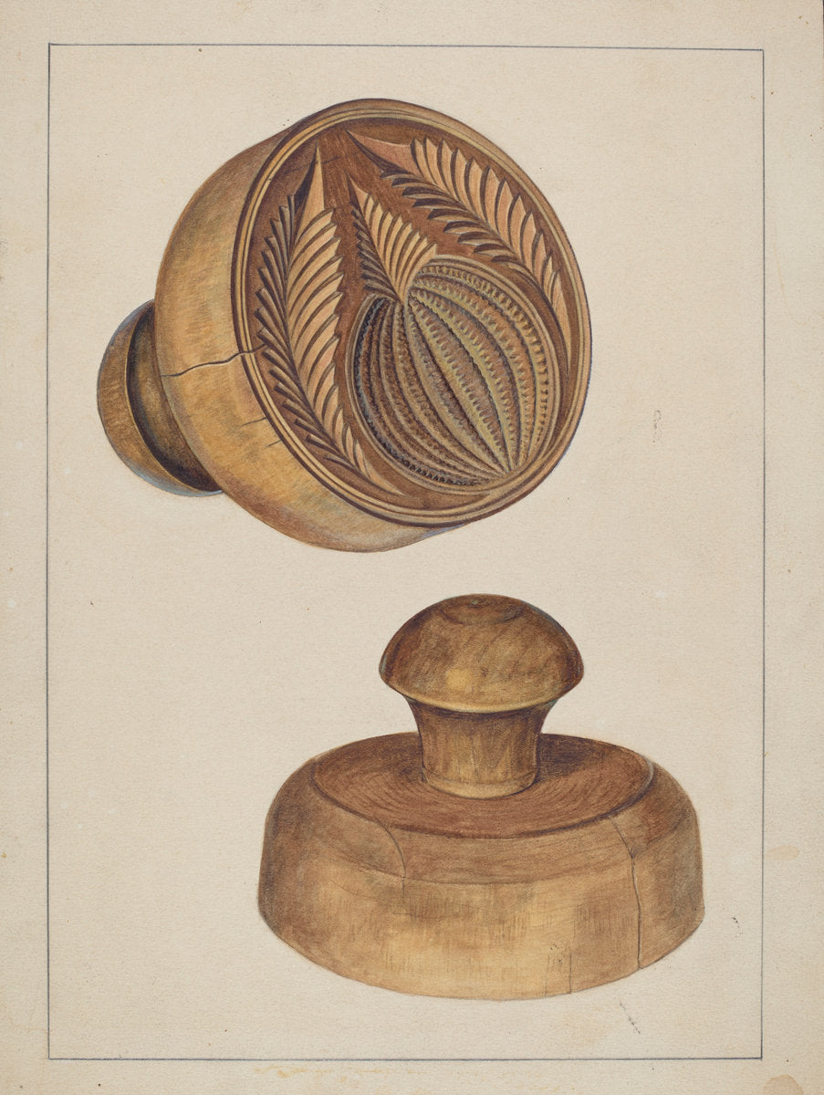 Butter Mold by Michael Dadante (American, active c. 1935), 16X12"(A3)Poster Print