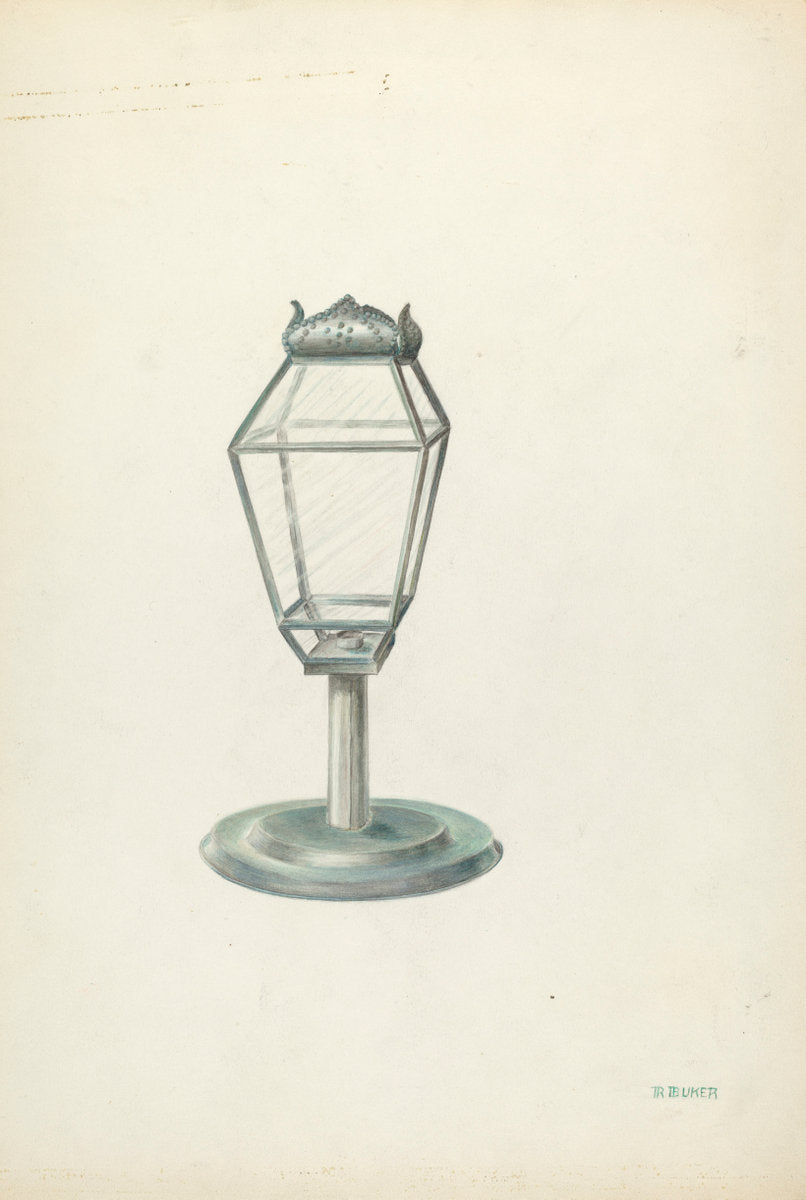 Lantern by Ruth Buker (American, active c. 1935), 16X12"(A3)Poster Print