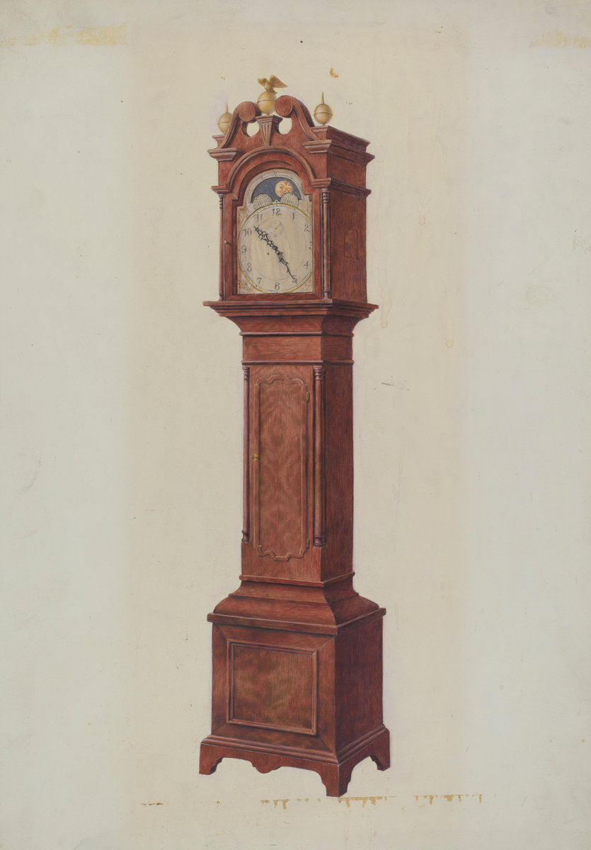 Grandfather's Clock by Ralph Morton (American, active c. 1935), 16X12"(A3)Poster Print