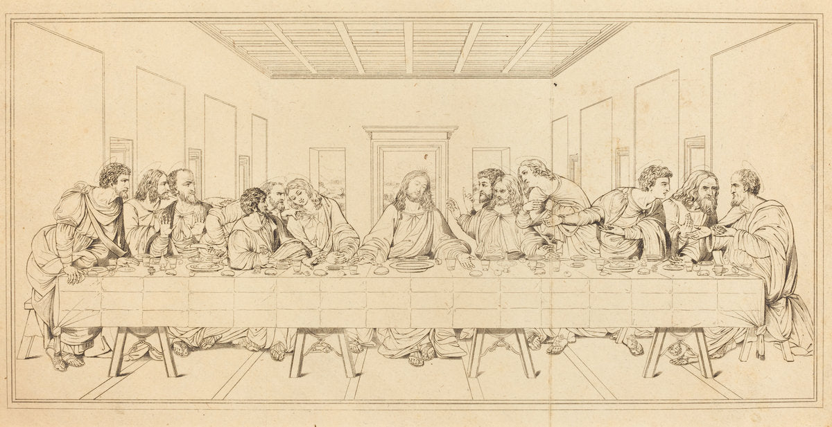 probably 19th century by after Leonardo da Vinci (The Last Supper), 16X12"(A3)Poster Print