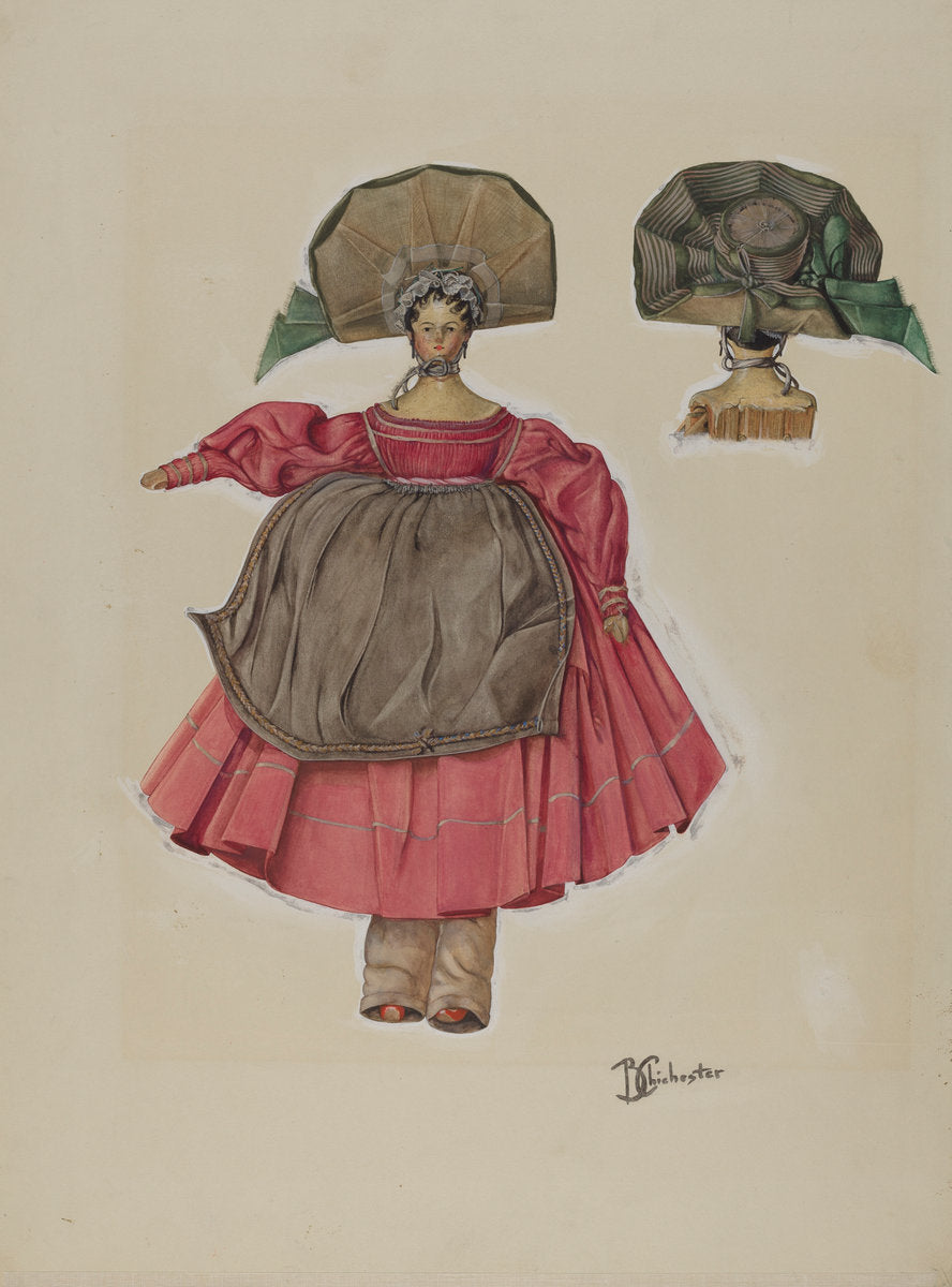 Dutch Doll by Beverly Chichester (American, active c. 1935), 16X12"(A3)Poster Print