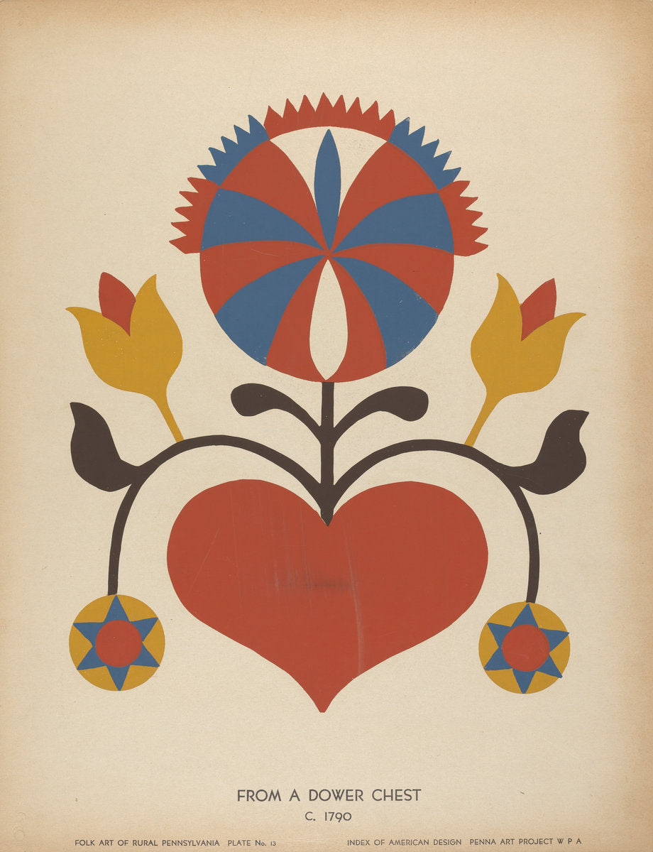 c. 1939 by American 20th Century (Plate 13: From the Portfolio "Folk Art of Rural Pennsylvania"), 16X12"(A3)Poster Print