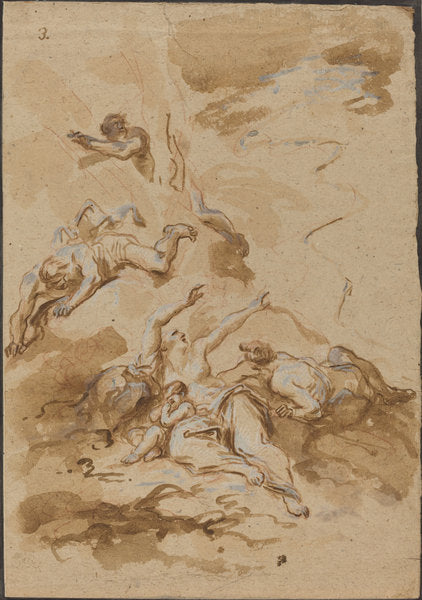 Figures in a Storm by Alessandro Magnasco (Italian, 1667 - 1749), 16X12"(A3)Poster Print