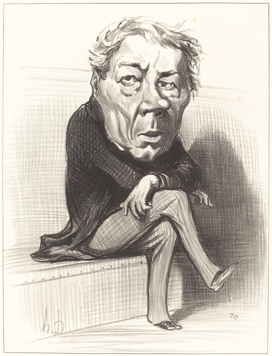 J. Marie Joseph Deville by Honoré Daumier (French, 1808 - 1879), 16X12"(A3)Poster Print
