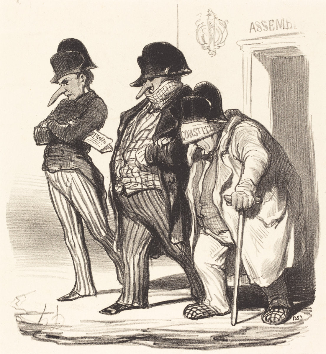 Les Journaux Napoléoniens sortant de l'Assemblée Nationale... by Honoré Daumier (French, 1808 - 1879), 16X12"(A3)Poster Print