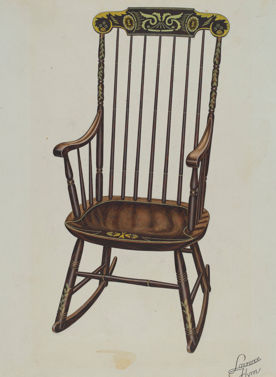 Hitchcock Rocker by Lawrence Flynn (American, 1900 - 1973), 16X12"(A3)Poster Print