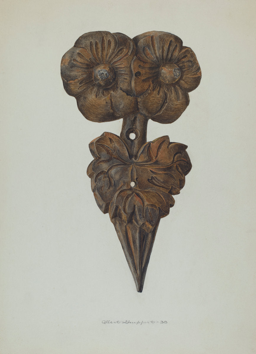 Leaf Finial by Albert Geuppert (American, active c. 1935), 16X12"(A3)Poster Print