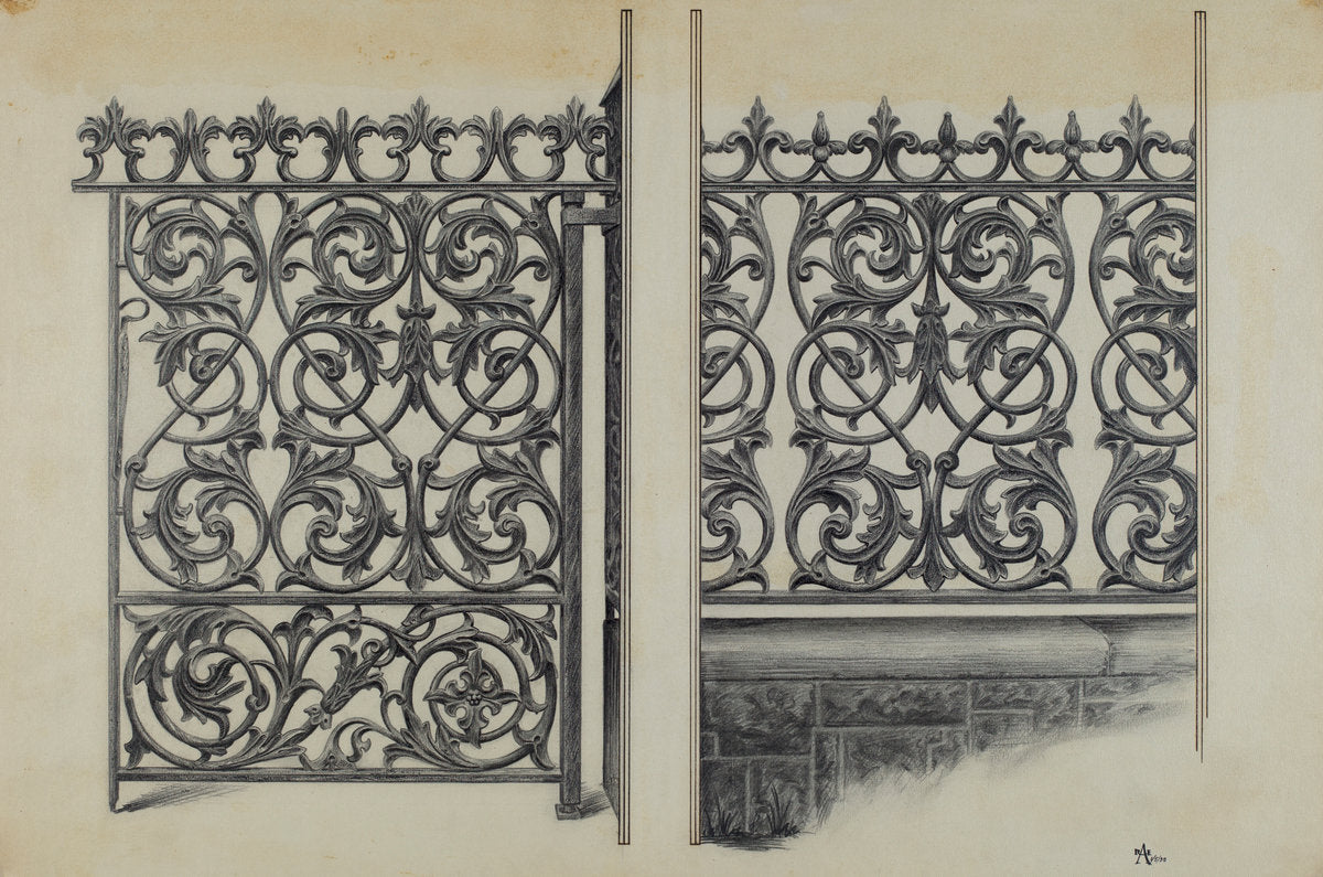Iron Gate by Ralph Atkinson (American, active c. 1935), 16X12"(A3)Poster Print