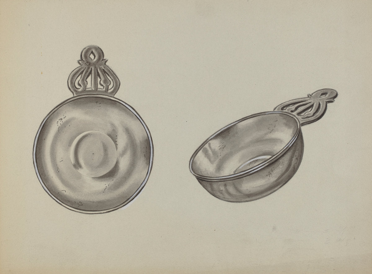 Pewter Porringer by Fred Peterson (American, active c. 1935), 16X12"(A3)Poster Print