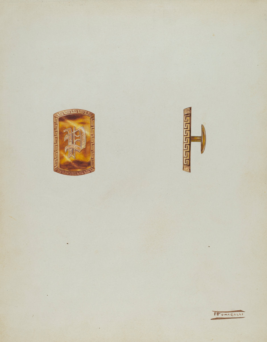 Cuff Buttons by Frank Fumagalli (American, active c. 1935), 16X12"(A3)Poster Print