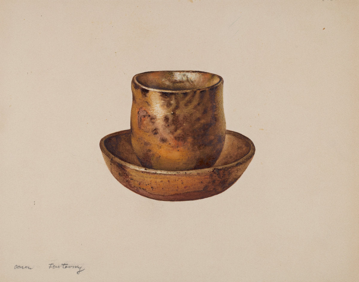 Cup and Saucer by Aaron Fastovsky (American, active c. 1935), 16X12"(A3)Poster Print