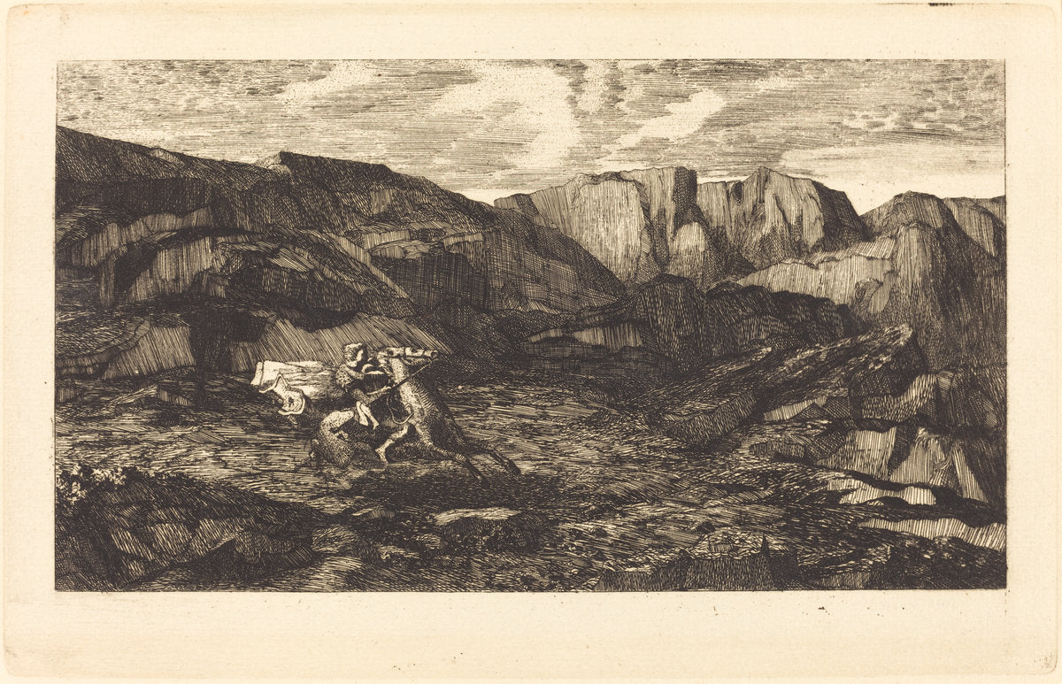 La Peur (Fear) by Odilon Redon (French, 1840 - 1916), 16X12"(A3)Poster Print