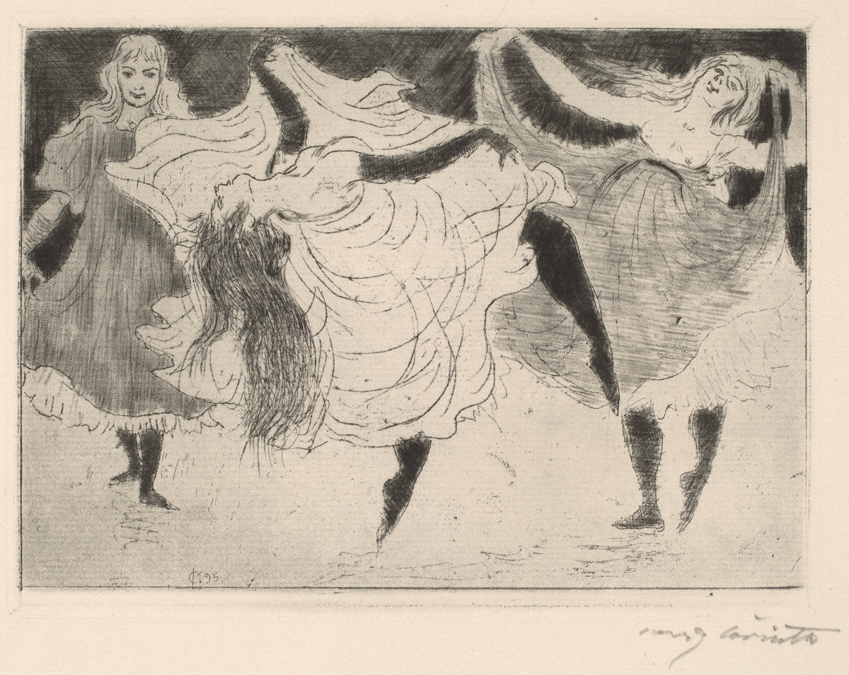 Dancers (Tanzerinnen) by Lovis Corinth (German, 1858 - 1925), 16X12"(A3)Poster Print