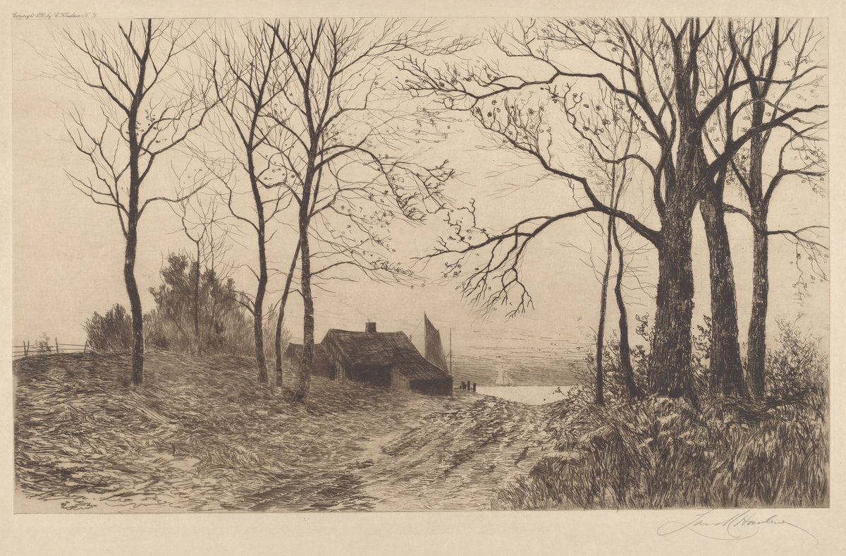 Road to the Shore by Louis Kinney Harlow (American, 1850 - 1913), 16X12"(A3)Poster Print