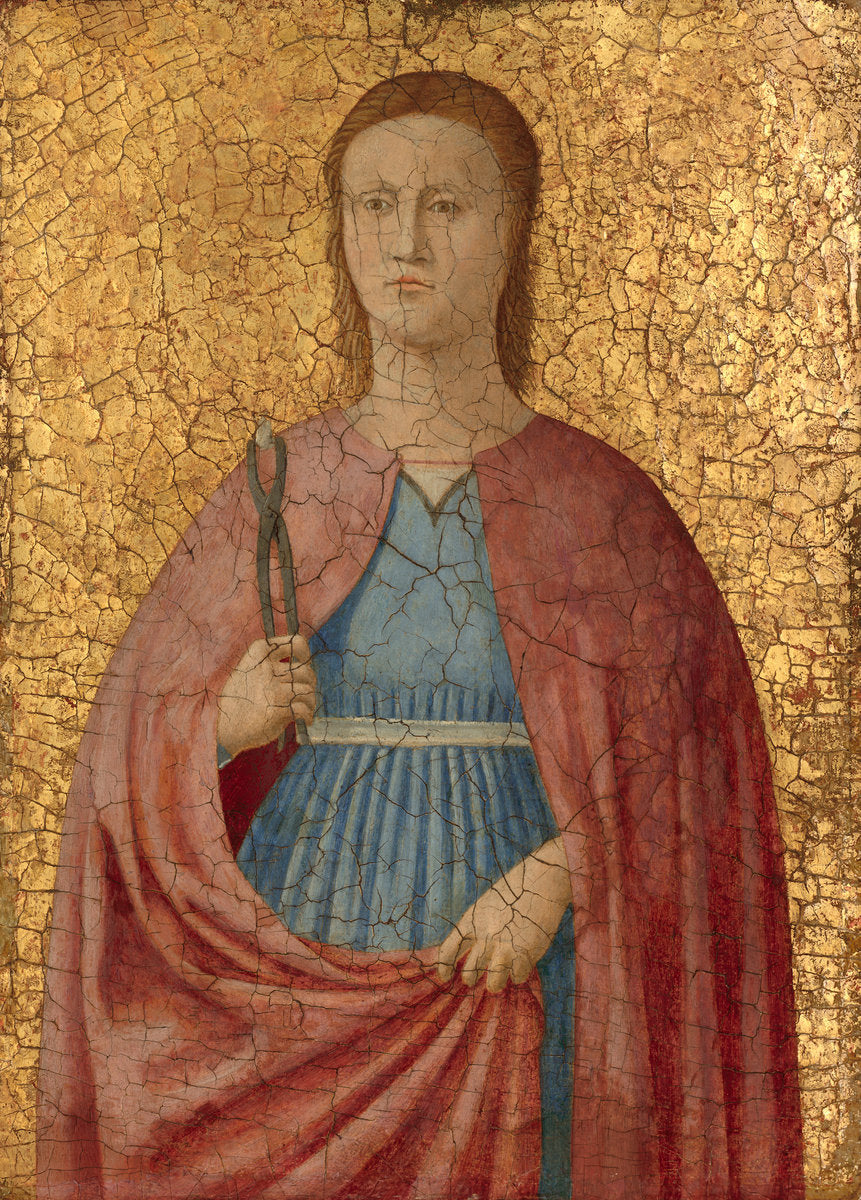 Saint Apollonia by Attributed to Piero della Francesca (Italian, c. 1416/1417 - 1492), 16X12"(A3)Poster Print