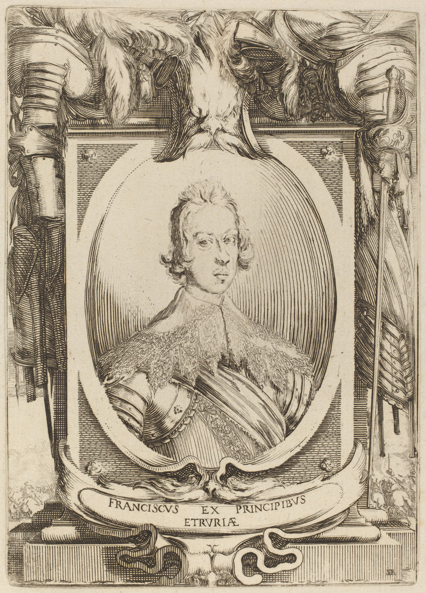 Francesco de Medici, Prince of Tuscany by Stefano Della Bella (Italian, 1610 - 1664), 16X12"(A3)Poster Print