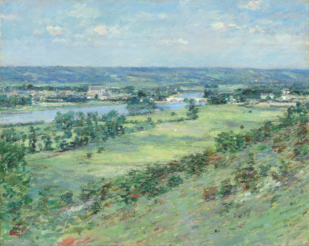 The Valley of the Seine, from the Hills of Giverny by Theodore Robinson (American, 1852 - 1896), 16X12"(A3)Poster Print