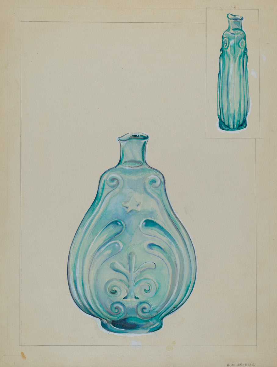 Glass Bottle by A. Zaidenberg (American, active c. 1935), 16X12"(A3)Poster Print