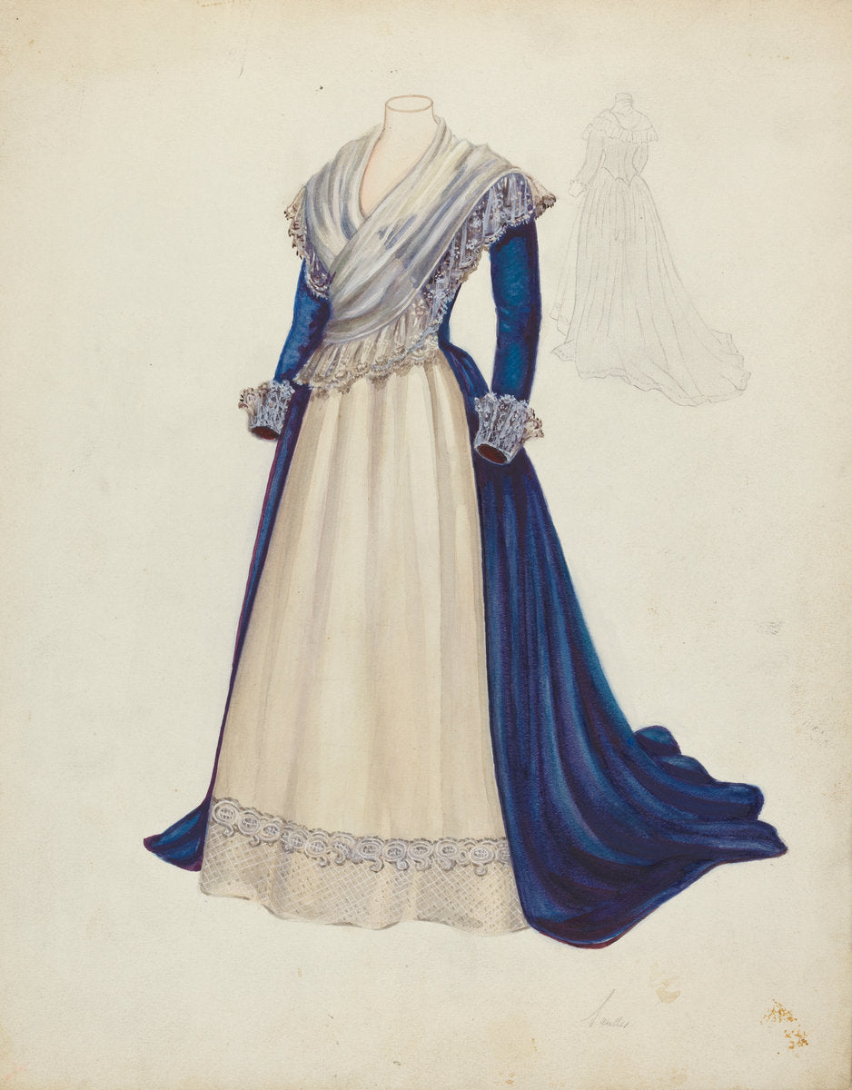 Dress by Arthur Sander (American, active c. 1935), 16X12"(A3)Poster Print