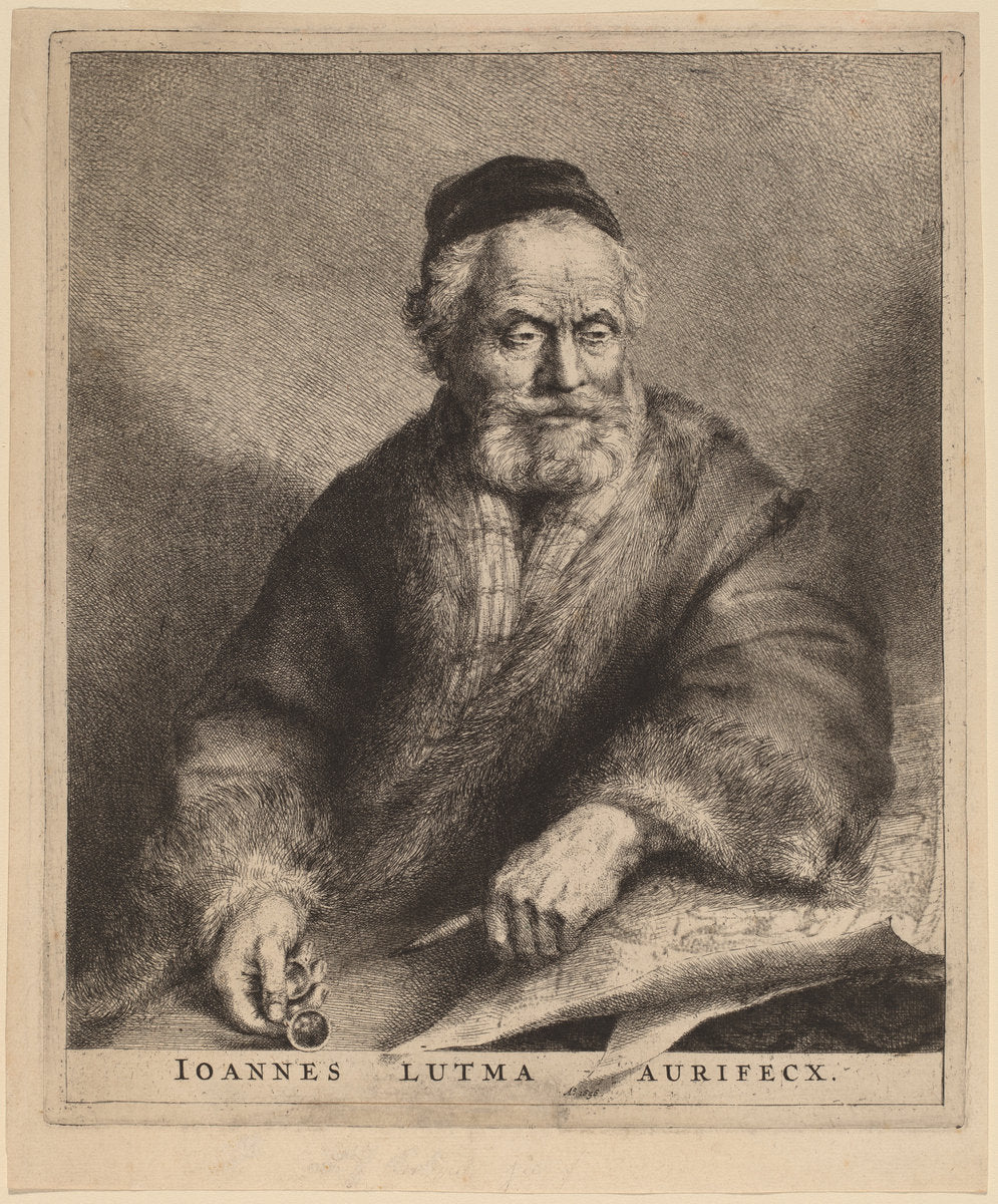 Janus Lutma, the Elder by Jan Lutma II (Dutch, 1624 - 1689), 16X12"(A3)Poster Print