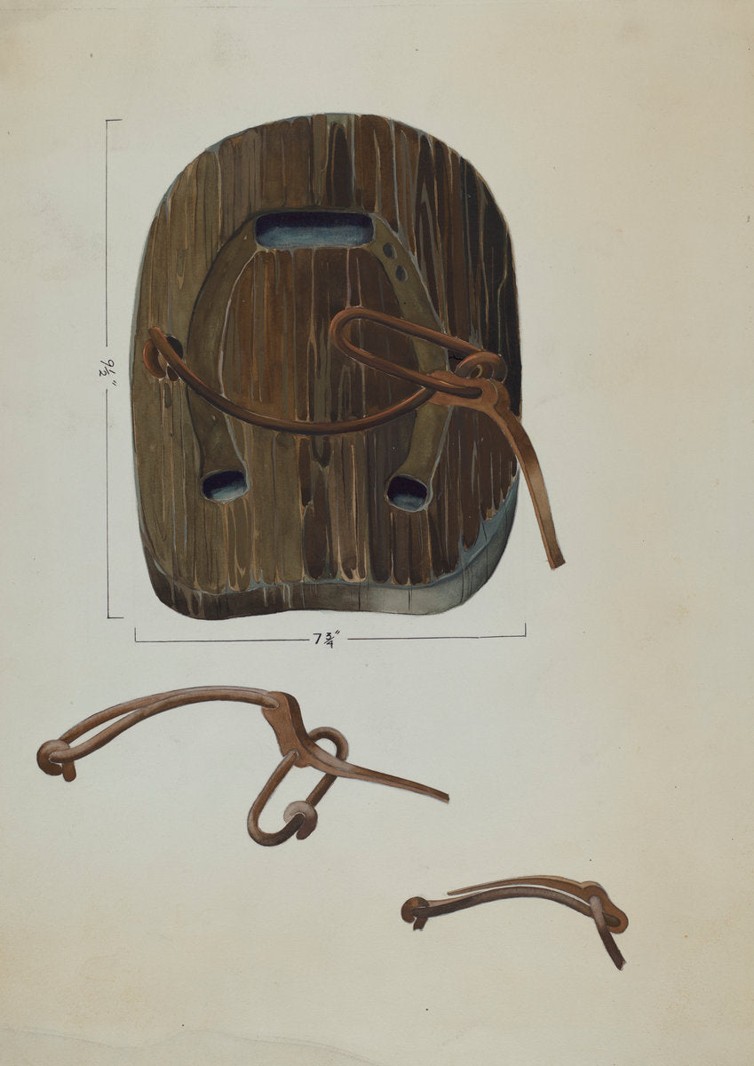 Bog Shoe for Horse by James Vail (American, active c. 1935), 16X12"(A3)Poster Print
