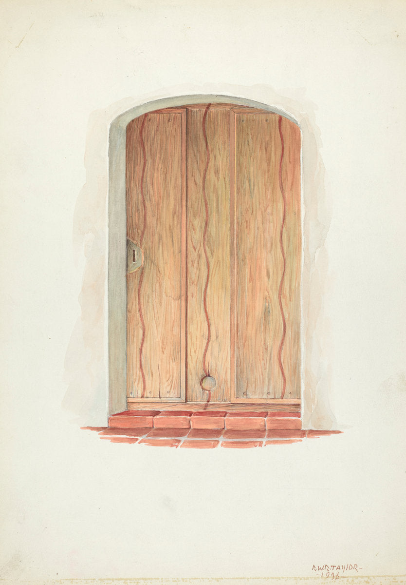 Door by Robert W.R. Taylor (American, active c. 1935), 16X12"(A3)Poster Print