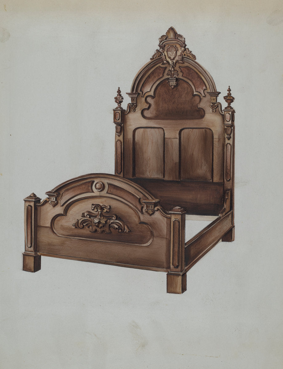 Bed by Natalie Simon (American, active c. 1935), 16X12"(A3)Poster Print