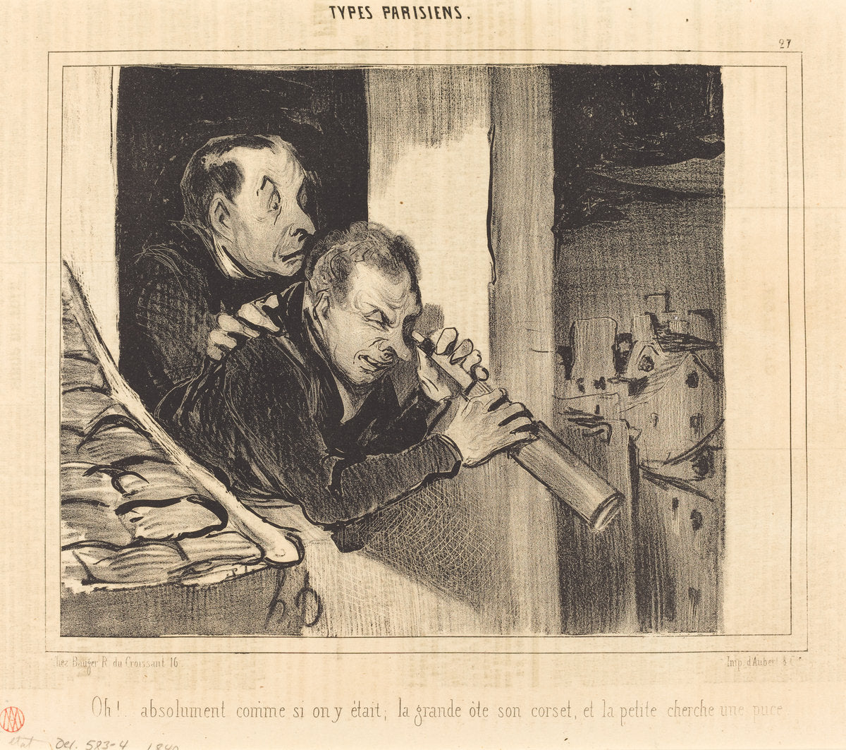 Oh!... absolument comme si on y était; la grande... by Honoré Daumier (French, 1808 - 1879), 16X12"(A3)Poster Print
